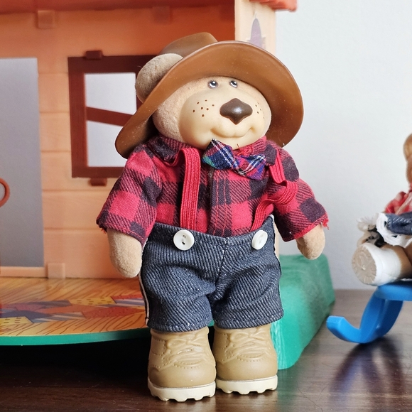 1986 Rare 10 Cabbage Patch Furskins Bears Lot, Panosh Moody Hollow House Playset - Picture 13 of 17